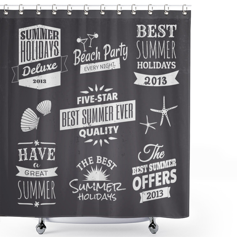 Personality  Summer Chalkboard Designs Shower Curtains