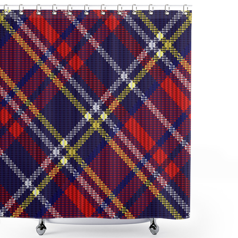 Personality  Diagonal Tartan Fabric Seamless Texture Shower Curtains