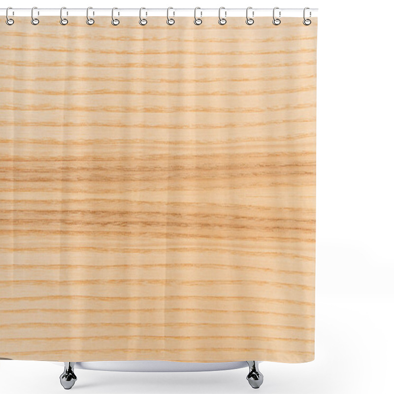 Personality  Top View Of Light Brown, Textured Wooden Laminate Flooring Shower Curtains