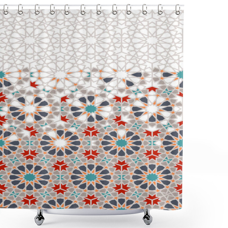 Personality  Morocco Pattern,tile Repeating Vector Border. Shower Curtains