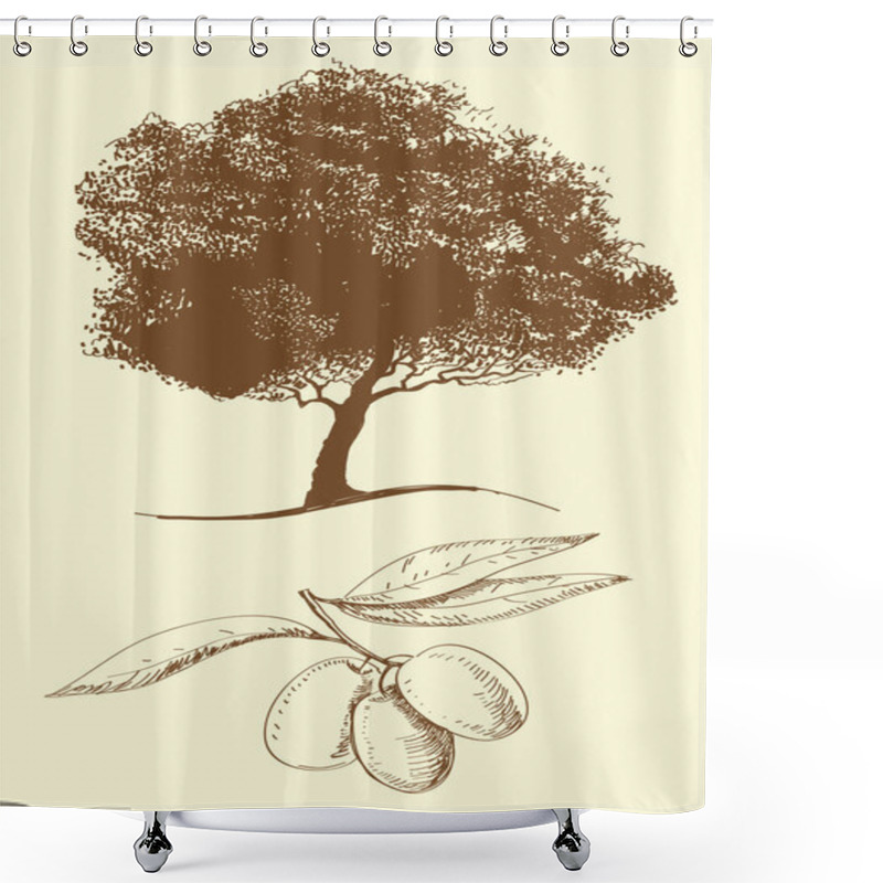 Personality  Olive Oil Shower Curtains