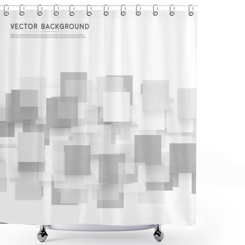 Personality  Vector Background Abstract Squares. Shower Curtains