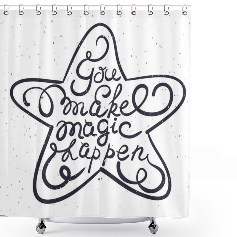 Personality  Star With Hand Drawn Typography Poster. Romantic Quote 