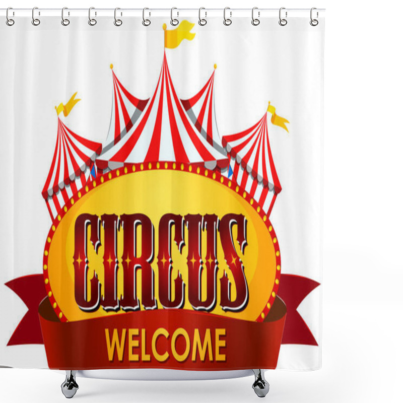 Personality  Circus, Fun Fair, Amusement Park Theme Template Shower Curtains