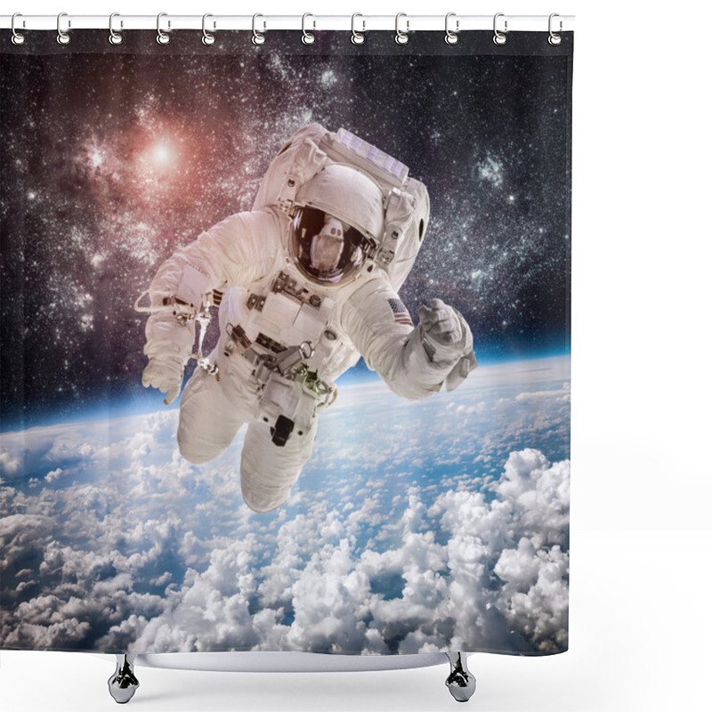 Personality  Astronaut In Outer Space Shower Curtains