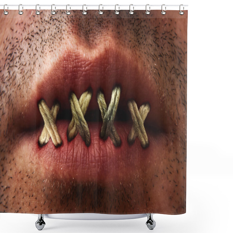 Personality  Sewn Mouth Shower Curtains