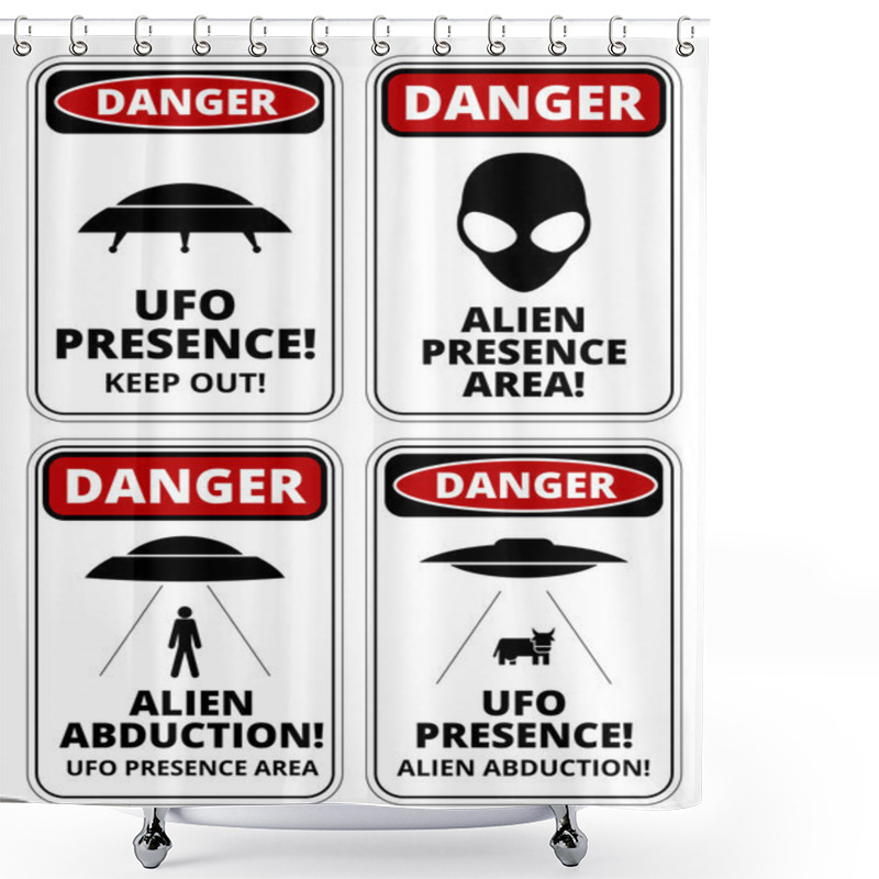 Personality  UFO Ships Shower Curtains