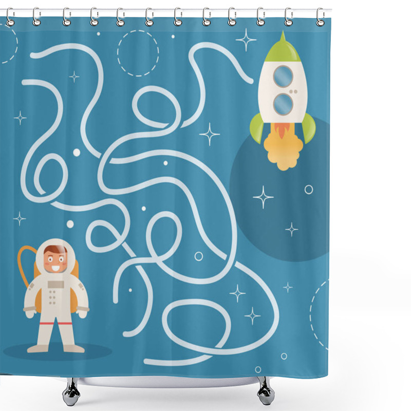 Personality  Childrens Labyrinth. Vector. Cartoon. Shower Curtains