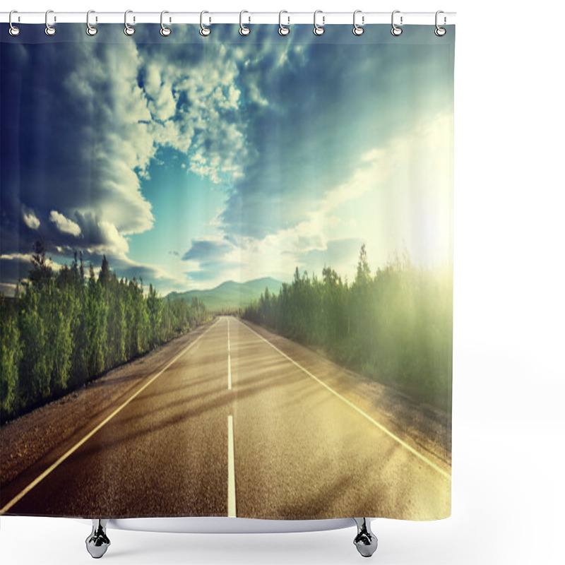 Personality  Road In Mountains Shower Curtains