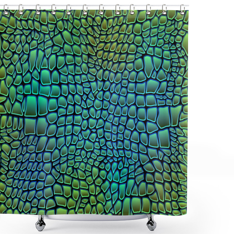 Personality  Vector Illustration Of Alligator Skin Seamless Crocodile Shower Curtains