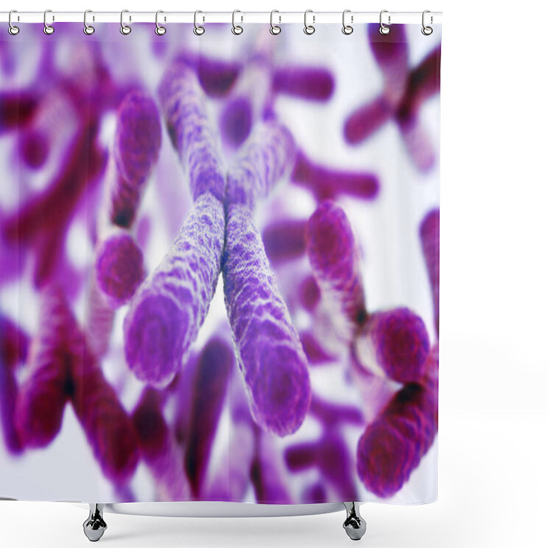 Personality  Chromosomes X Microscopic Models Shower Curtains