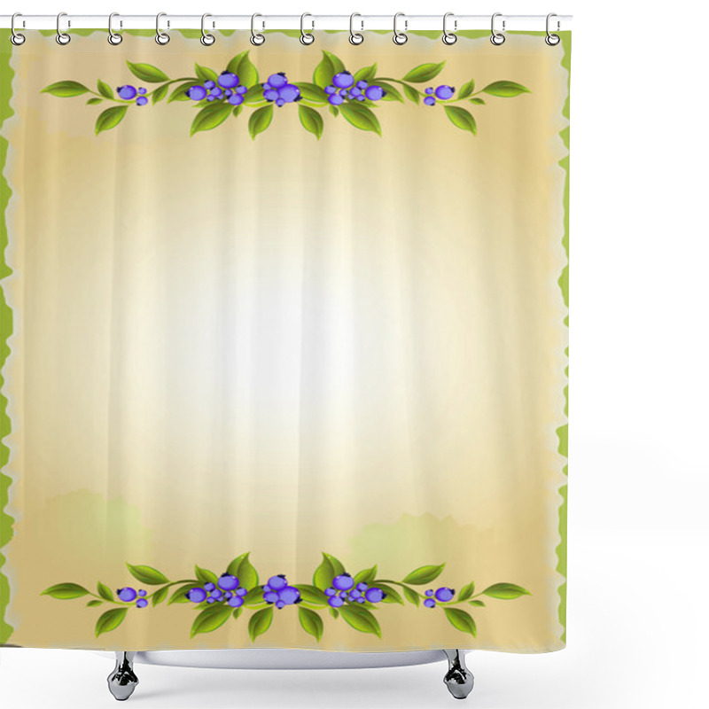 Personality  Old Illustration With Floral Design Shower Curtains