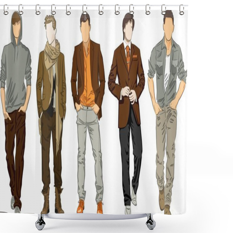 Personality  Fashion Men Shower Curtains