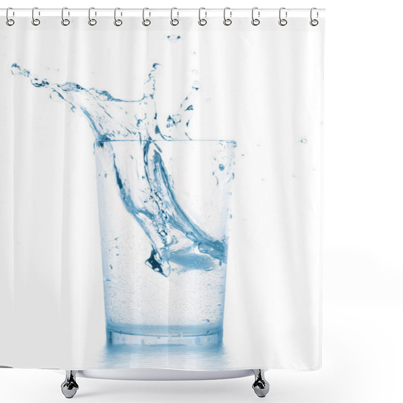 Personality  Splash In Water Glass Shower Curtains