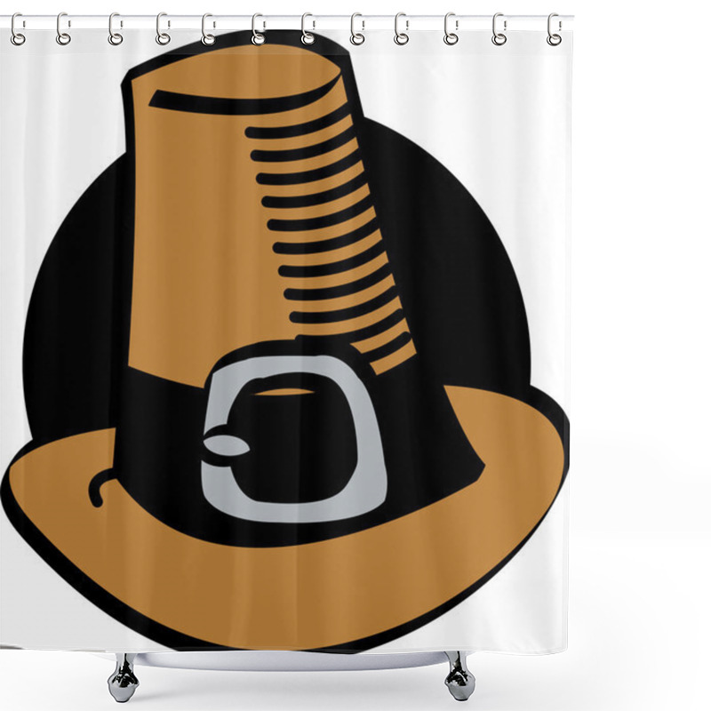 Personality  Pilgrims Hat Shower Curtains