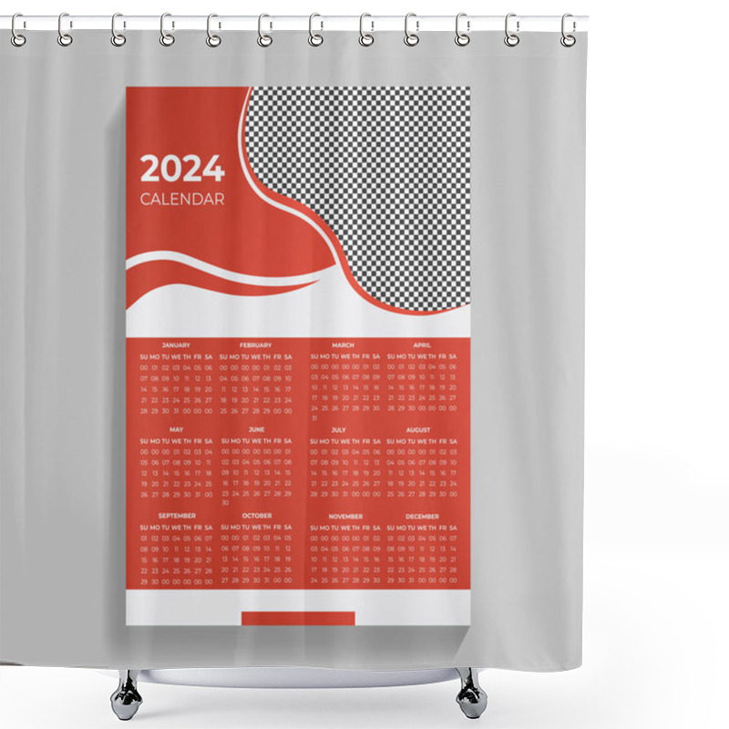 Personality  Unique Calendar Design Template Shower Curtains