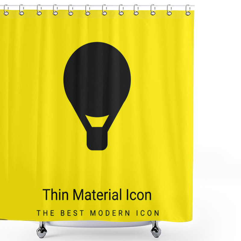 Personality  Balloon Minimal Bright Yellow Material Icon Shower Curtains