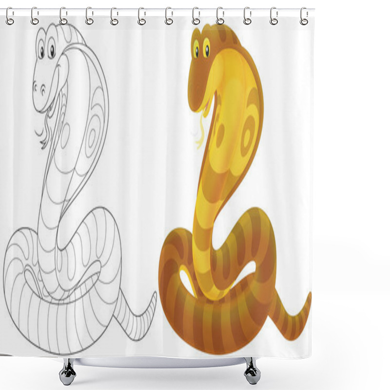 Personality  Brown Cobra Shower Curtains