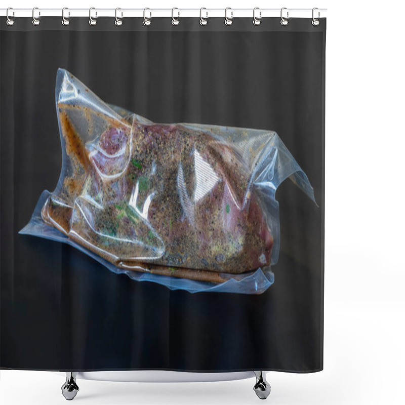 Personality  Raw Meat In A Sous Vide Bag Shower Curtains