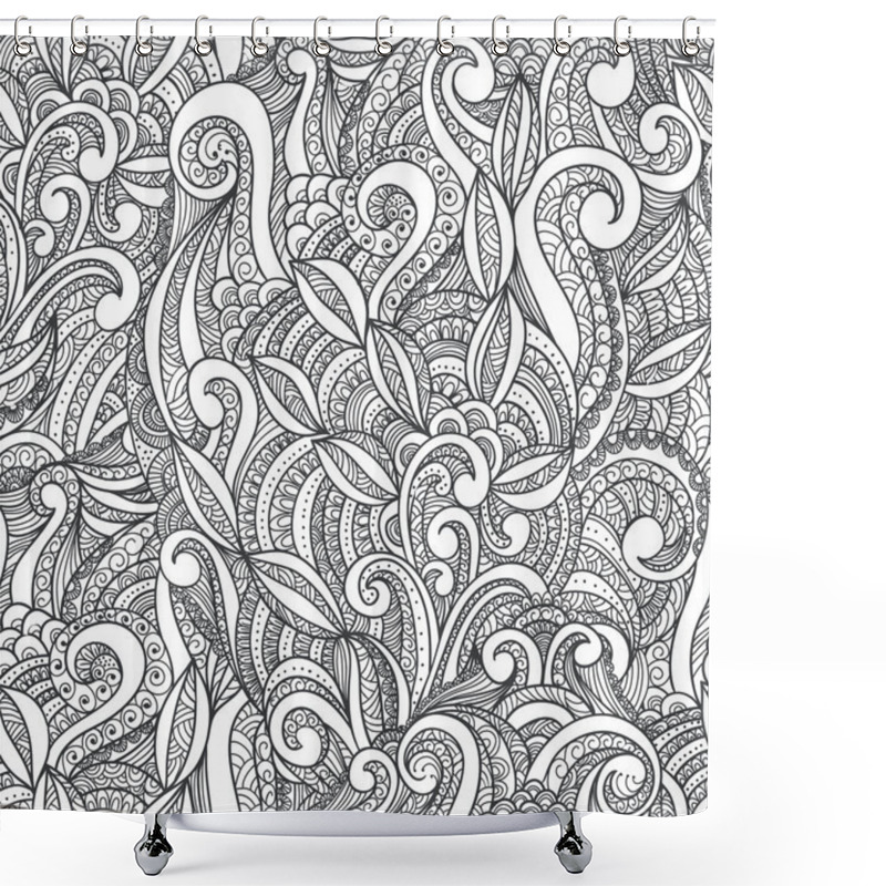 Personality  Hand-drawn Seamless Ornament Shower Curtains