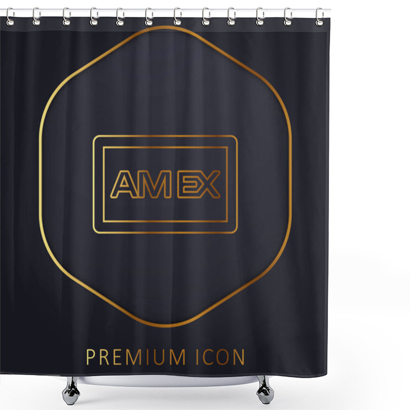 Personality  American Express Sign Golden Line Premium Logo Or Icon Shower Curtains