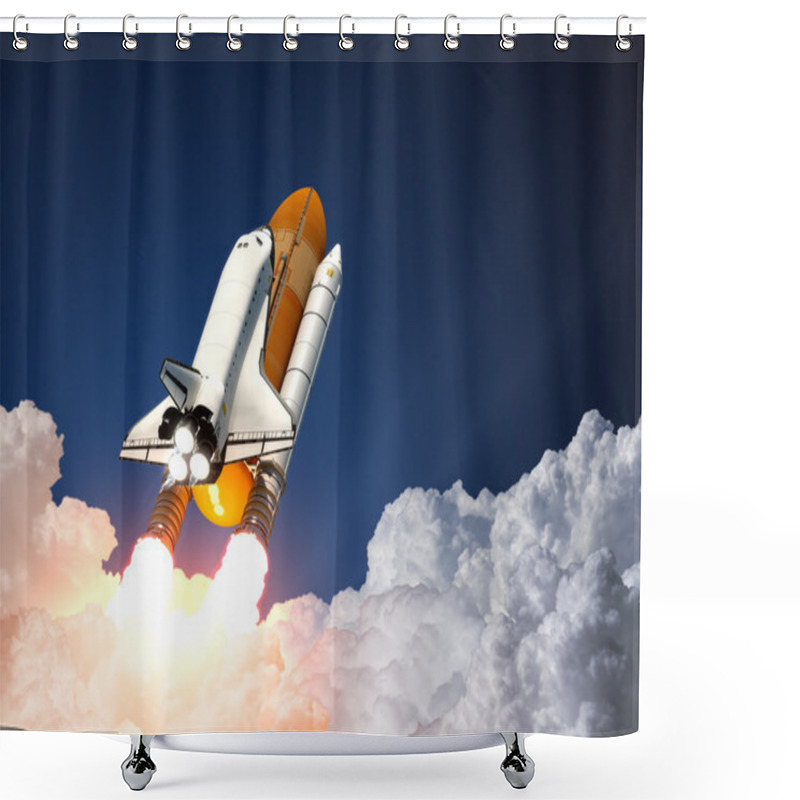 Personality  Space Shuttle Launch. 3D Shower Curtains