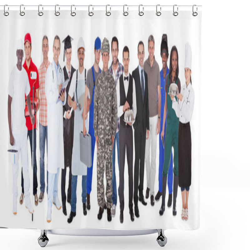 Personality  Full Length Of People With Different Occupations Shower Curtains