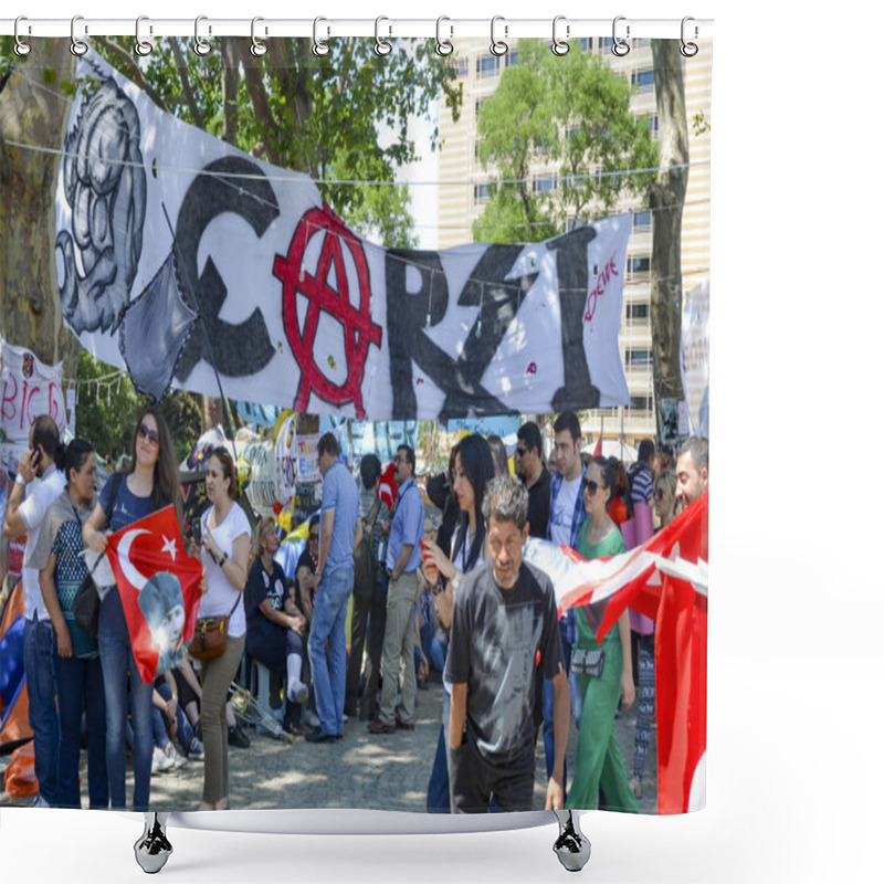 Personality  Besiktas Fan Group Who Support Gezi Park Protest Poster's Bazaar Shower Curtains