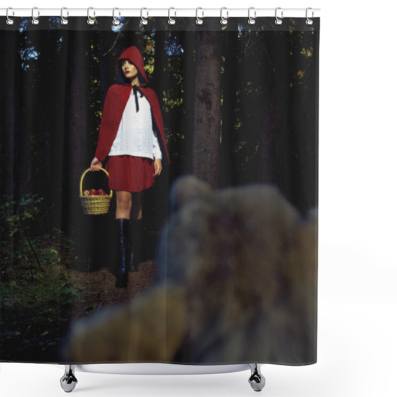 Personality  Little Red Riding Hood Shower Curtains