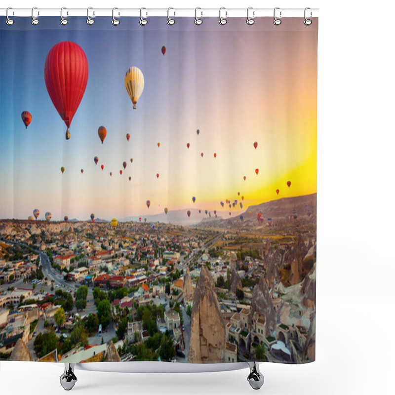 Personality  Hot Air Balloons Over Cappadocia Shower Curtains