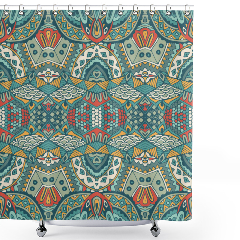 Personality  Ethnic Intricate Seamless Tribal  Pattern Shower Curtains