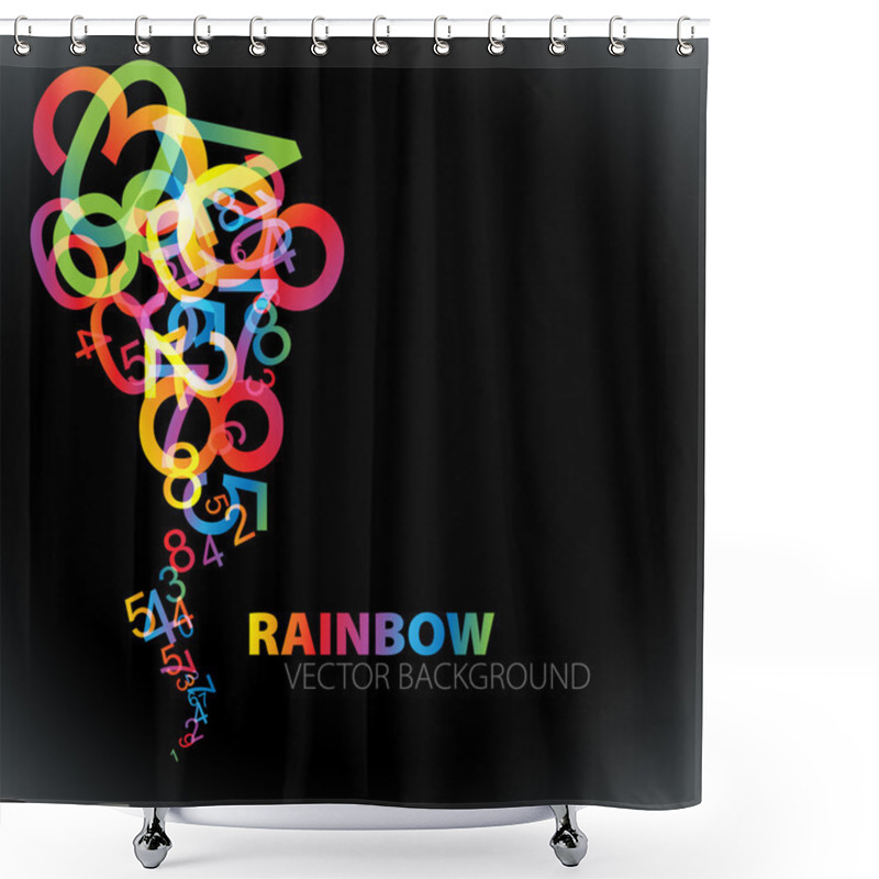 Personality  Abstract Background With Numbers Shower Curtains