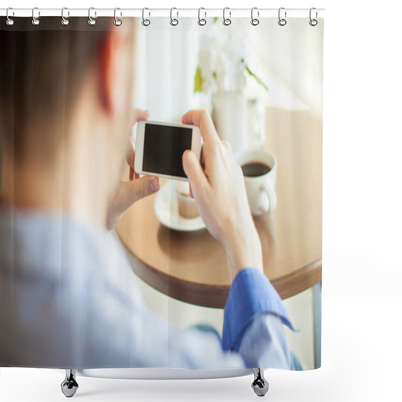 Personality  Man Taking A Photo Shower Curtains