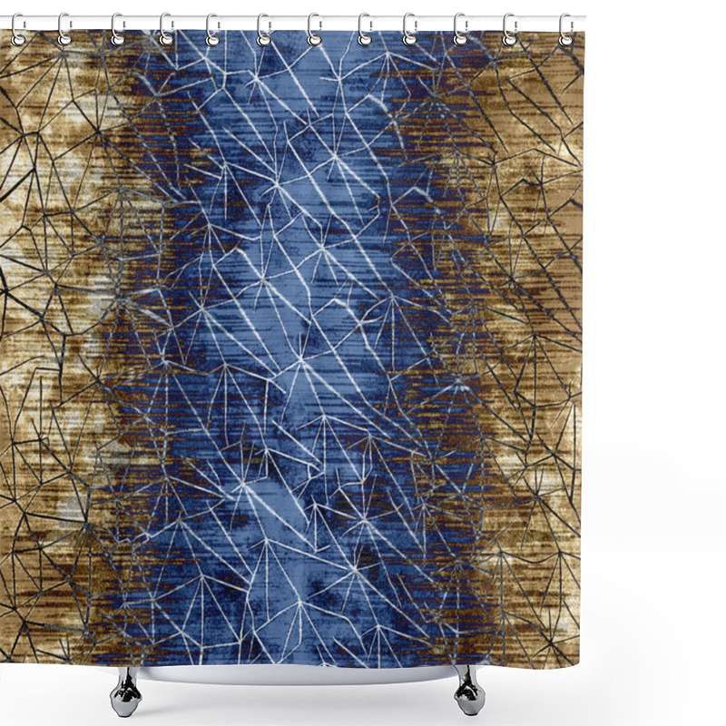 Personality  Geometry Modern Repeat Pattern With Textures Shower Curtains