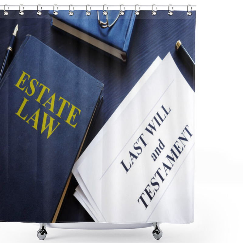 Personality  Estate Law, Last Will And Testament In A Court. Shower Curtains