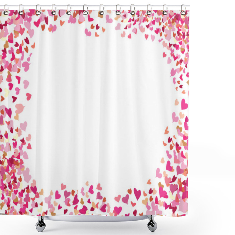 Personality  A Vector Heart Background In Red Shower Curtains