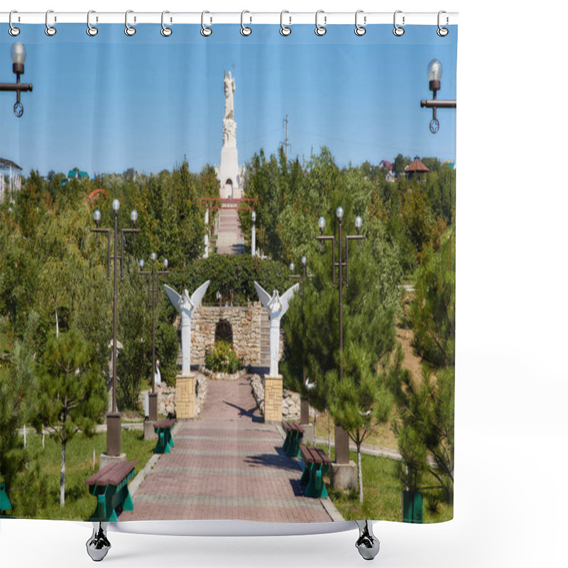 Personality  Essentuki. Peter And Paul Temple Complex. Statue Of Jesus Christ Shower Curtains