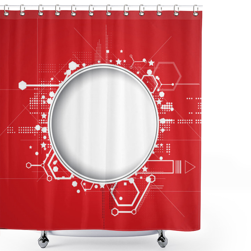 Personality  Abstract Circle Computer Technology Business Background Shower Curtains