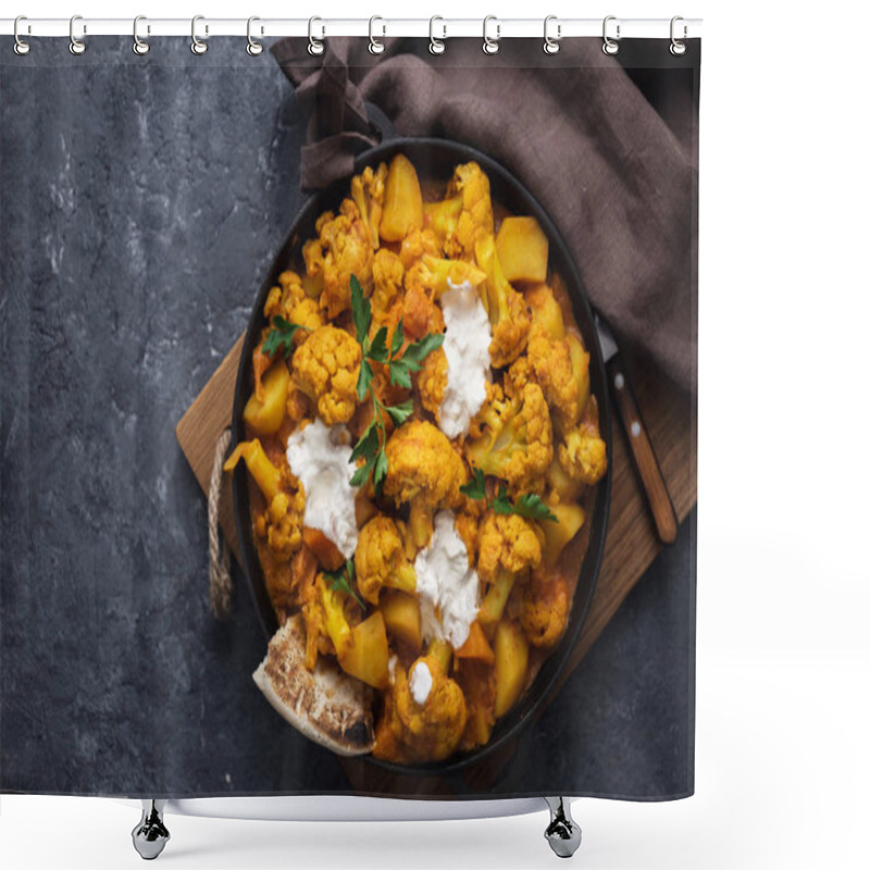 Personality  Vegetarian Asian Food Cauliflower Curry Healthy Food Shower Curtains