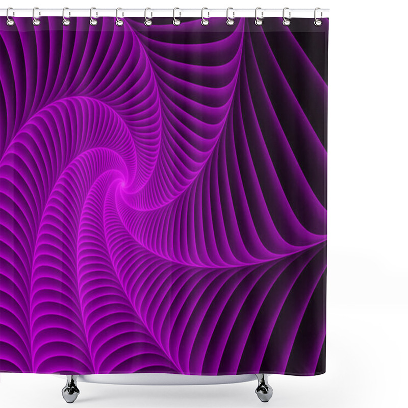 Personality  Abstract Purple  Spiral Shower Curtains