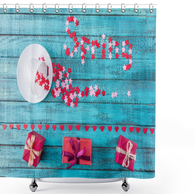 Personality  Stars Falling Out Cup Shower Curtains