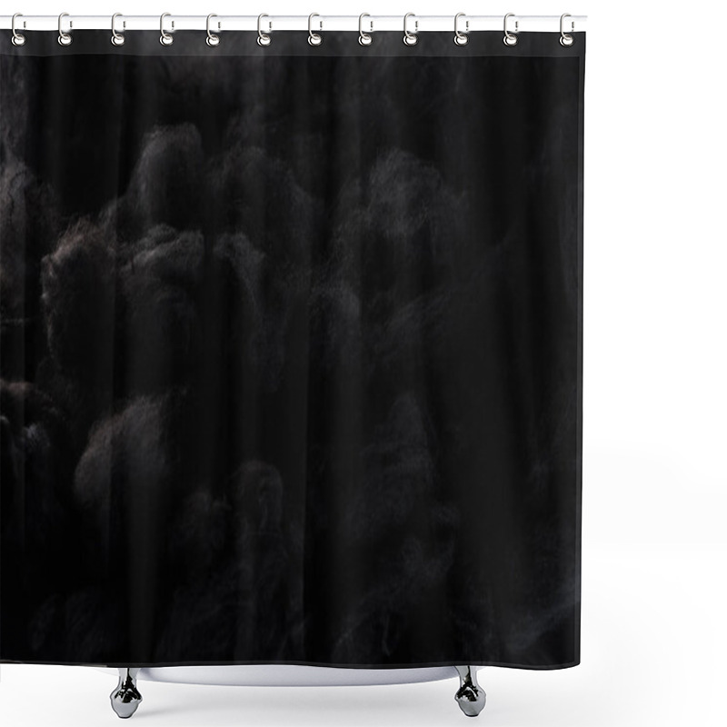 Personality  Black Cotton Wool Clouds, Dark Halloween Background Shower Curtains