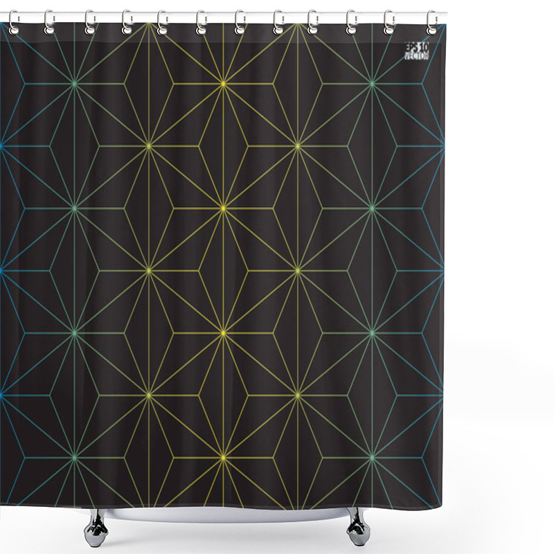 Personality  Graphic Illustration With Geometric Pattern. Eps10 Vector Illustration. Shower Curtains