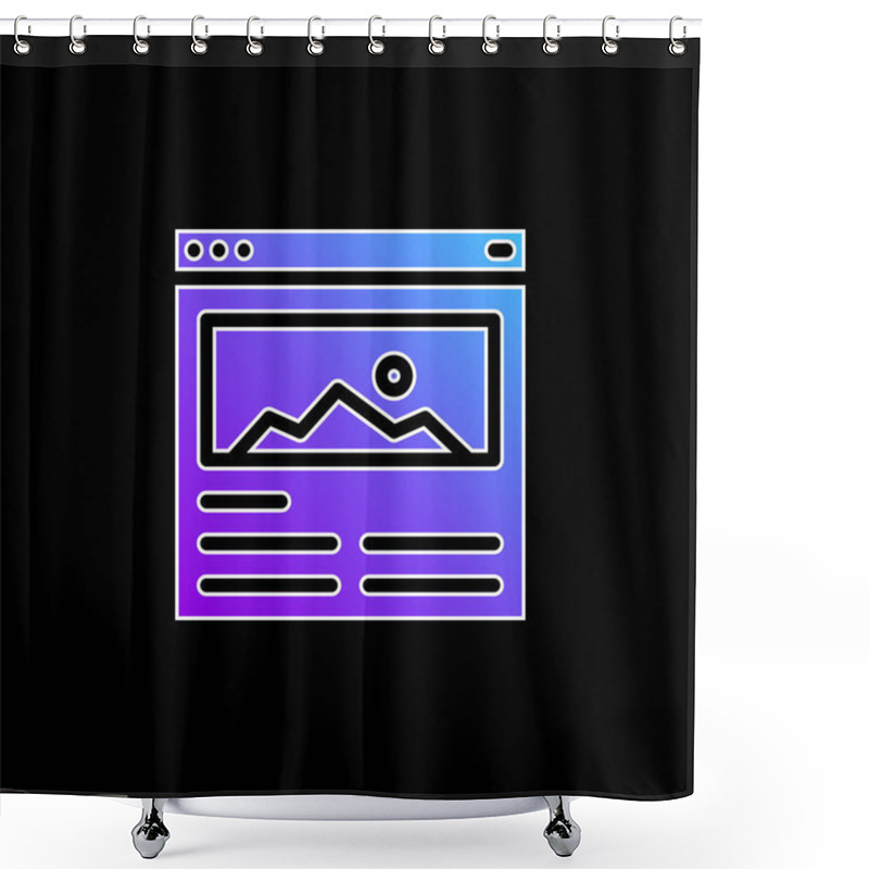 Personality  Blog Blue Gradient Vector Icon Shower Curtains