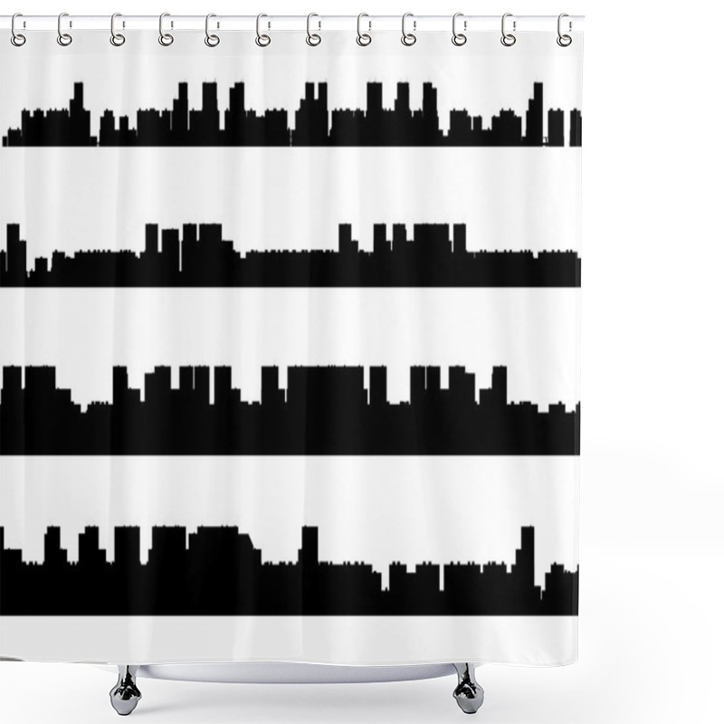 Personality  City Silhouette Shower Curtains