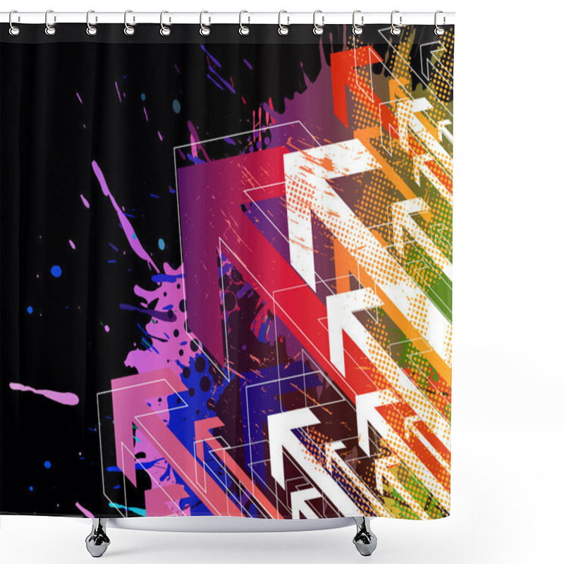 Personality  Abstract Grunge Background Shower Curtains