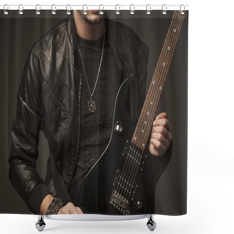 Personality  A Man And A Guitar Shower Curtains