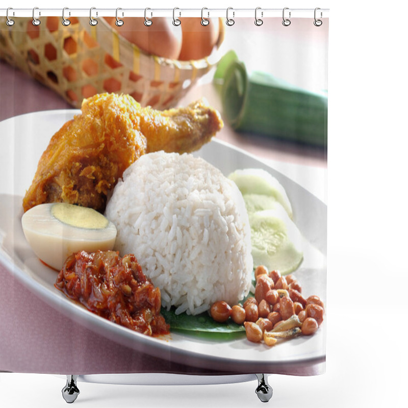 Personality  Nasi Lemak Traditional Spicy Rice Dish Shower Curtains