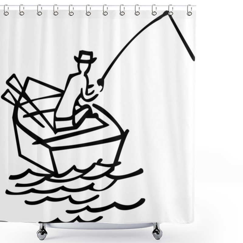 Personality  Gone Fishing Shower Curtains