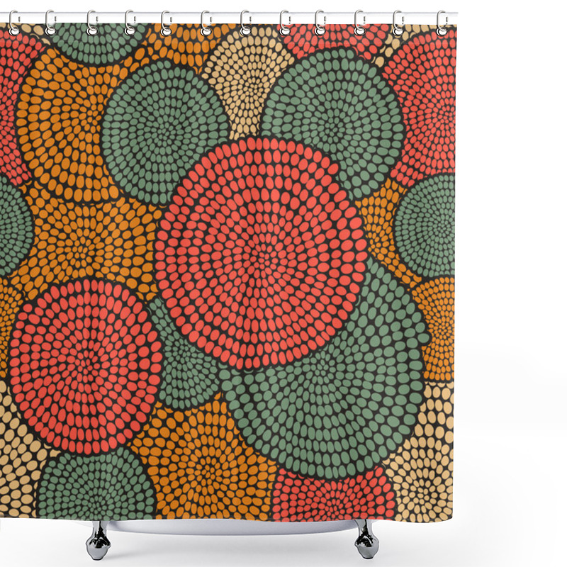 Personality  Traditional African Ornament With Swirls. Shower Curtains